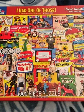 White Mountain 1000-Piece Puzzle - Red, Yellow, Blue, Green